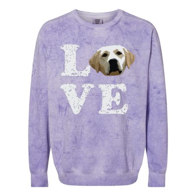 I Love My Yellow Lab Labrador Retriever Dog Tee Colorblast Crewneck Sweatshirt