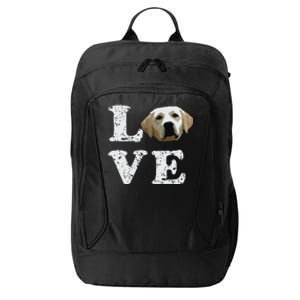 I Love My Yellow Lab Labrador Retriever Dog Tee City Backpack