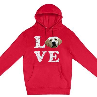 I Love My Yellow Lab Labrador Retriever Dog Tee Premium Pullover Hoodie