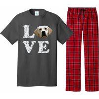 I Love My Yellow Lab Labrador Retriever Dog Tee Pajama Set