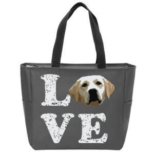 I Love My Yellow Lab Labrador Retriever Dog Tee Zip Tote Bag