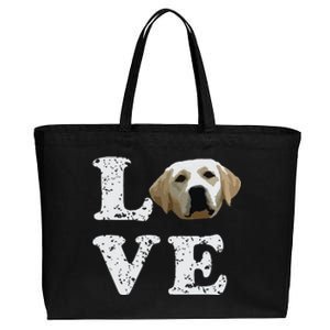 I Love My Yellow Lab Labrador Retriever Dog Tee Cotton Canvas Jumbo Tote