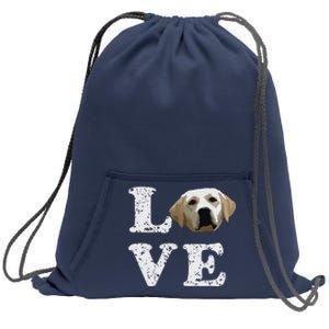 I Love My Yellow Lab Labrador Retriever Dog Tee Sweatshirt Cinch Pack Bag