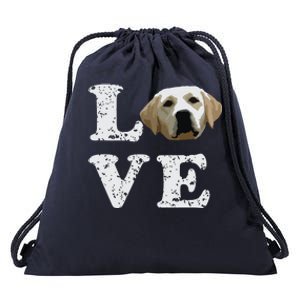 I Love My Yellow Lab Labrador Retriever Dog Tee Drawstring Bag