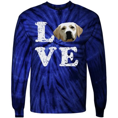 I Love My Yellow Lab Labrador Retriever Dog Tee Tie-Dye Long Sleeve Shirt