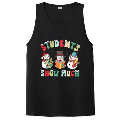 I Love My Student Snow Much Retro Christmas Teacher Holiday Gift PosiCharge Competitor Tank