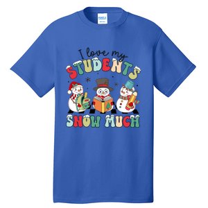 I Love My Student Snow Much Retro Christmas Teacher Holiday Gift Tall T-Shirt