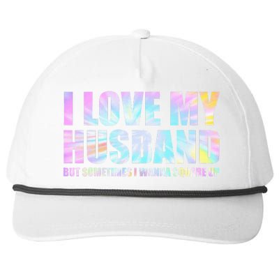 I Love My Husband But Sometimes I Wanna Square Up Snapback Five-Panel Rope Hat