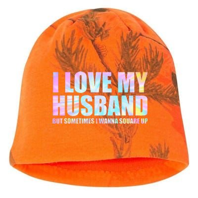 I Love My Husband But Sometimes I Wanna Square Up Kati - Camo Knit Beanie