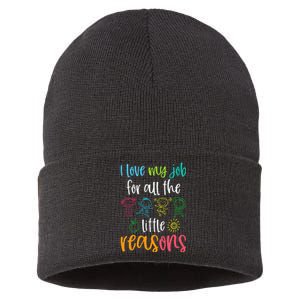 I Love My Job for All the Little Reasons 100 Days of School Sustainable Knit Beanie