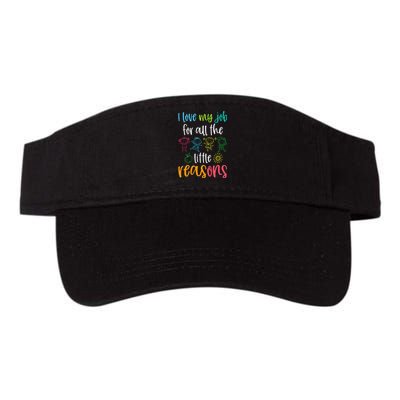 I Love My Job for All the Little Reasons 100 Days of School Valucap Bio-Washed Visor