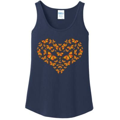 I Love Monarchs Butterfly Heart Gift Ladies Essential Tank