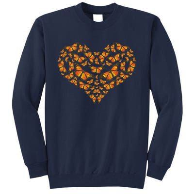 I Love Monarchs Butterfly Heart Gift Tall Sweatshirt