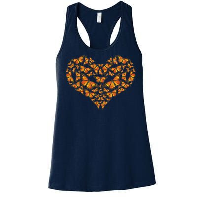 I Love Monarchs Butterfly Heart Gift Women's Racerback Tank