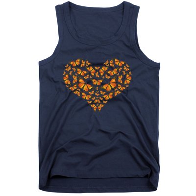 I Love Monarchs Butterfly Heart Gift Tank Top