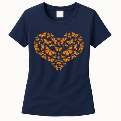 I Love Monarchs Butterfly Heart Gift Women's T-Shirt