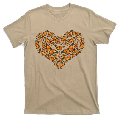 I Love Monarchs Butterfly Heart Gift T-Shirt