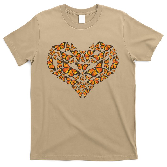 I Love Monarchs Butterfly Heart Gift T-Shirt