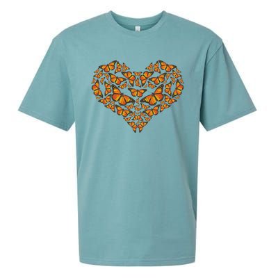 I Love Monarchs Butterfly Heart Gift Sueded Cloud Jersey T-Shirt