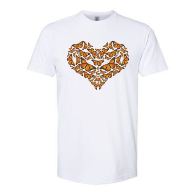 I Love Monarchs Butterfly Heart Gift Softstyle CVC T-Shirt