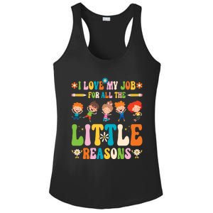 I Love My Job For All The Little Reason Kindergarten Teacher Gift Ladies PosiCharge Competitor Racerback Tank