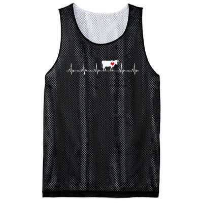 I Love My Cow Valve EKG Heartbeat animal Mesh Reversible Basketball Jersey Tank