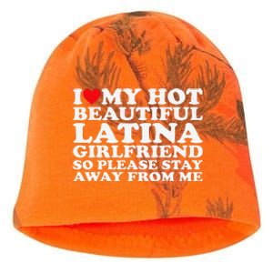 I Love My Hot Beautiful Latina Girlfriend So Please Stay Kati - Camo Knit Beanie