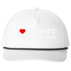 I Love My Hot Girlfriend I Heart My Hot Girlfriend Snapback Five-Panel Rope Hat