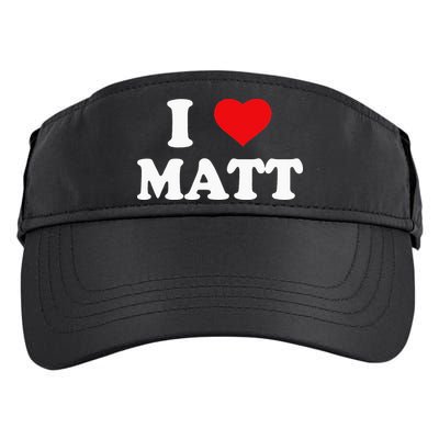 I Love Matt I Heart Matt Adult Drive Performance Visor