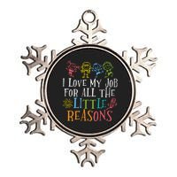 I Love My Job For All The Little Reasons Teacher Love Metallic Star Ornament