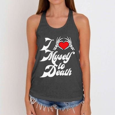 I Love Myself To Death I Heart Myself To Death Women's Knotted Racerback Tank