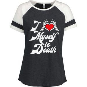 I Love Myself To Death I Heart Myself To Death Enza Ladies Jersey Colorblock Tee