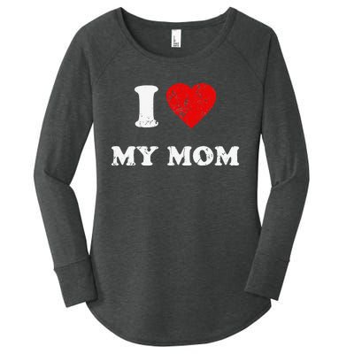 I Love My Mom Women's Perfect Tri Tunic Long Sleeve Shirt