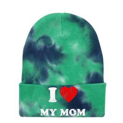 I Love My Mom Tie Dye 12in Knit Beanie