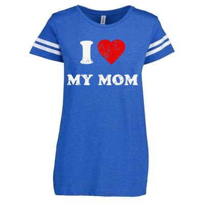 I Love My Mom Enza Ladies Jersey Football T-Shirt