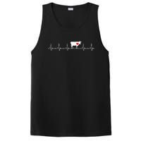 I Love My Cow Valve EKG Heartbeat Heart Patient PosiCharge Competitor Tank