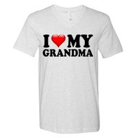 I Love My Grandma V-Neck T-Shirt