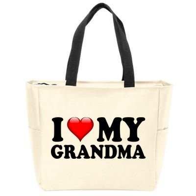 I Love My Grandma Zip Tote Bag