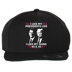 I Like My Presidents Like I Like My Guns 40 & 45 Vote Trump Wool Snapback Cap