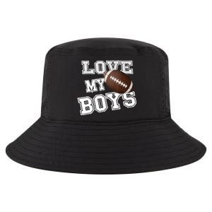 I Love My Boy Football For MomsCute Football Mom Cool Comfort Performance Bucket Hat