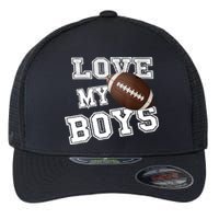 I Love My Boy Football For MomsCute Football Mom Flexfit Unipanel Trucker Cap