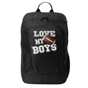 I Love My Boy Football For MomsCute Football Mom City Backpack