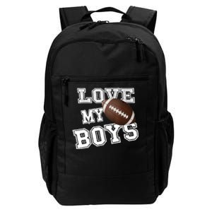 I Love My Boy Football For MomsCute Football Mom Daily Commute Backpack