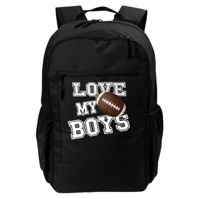 I Love My Boy Football For MomsCute Football Mom Daily Commute Backpack