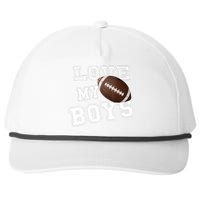 I Love My Boy Football For MomsCute Football Mom Snapback Five-Panel Rope Hat