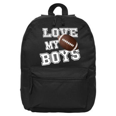 I Love My Boy Football For MomsCute Football Mom 16 in Basic Backpack