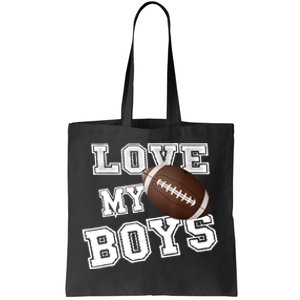 I Love My Boy Football For MomsCute Football Mom Tote Bag