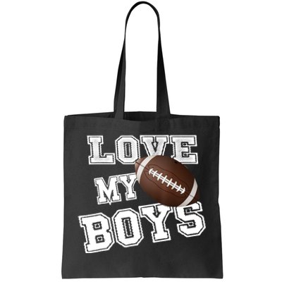 I Love My Boy Football For MomsCute Football Mom Tote Bag