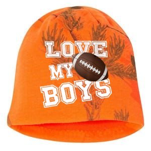 I Love My Boy Football For MomsCute Football Mom Kati - Camo Knit Beanie