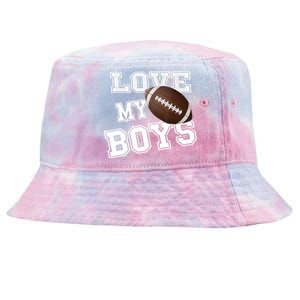 I Love My Boy Football For MomsCute Football Mom Tie-Dyed Bucket Hat